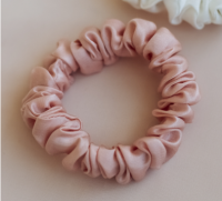 Резинка для волос из хлопка и шелка, цвета розовая