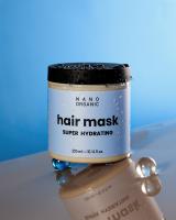 Увлажняющая маска для нормальных, склонных к сухости, тусклых и ослабленных волос "Super Hydrating", 250 мл Nano Organic