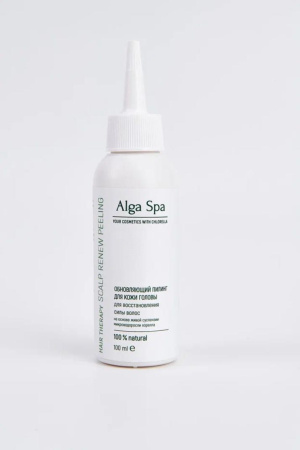 Hair therapy SCALP RENEW PEELING Обновляющий пилинг для кожи головы с живой хлореллой для восстановления силы волос на основе живой Chlorella 100 ml  Alga Spa