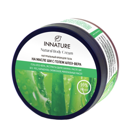Крем для тела, на масле ши с гелем алоэ вера, 250 мл iNNature