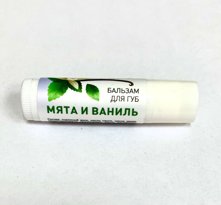 Бальзам для губ "Мята и ваниль", 6 гр, TAIGANICA