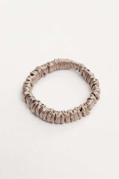 Шёлковая резинка для волос, цвета беж