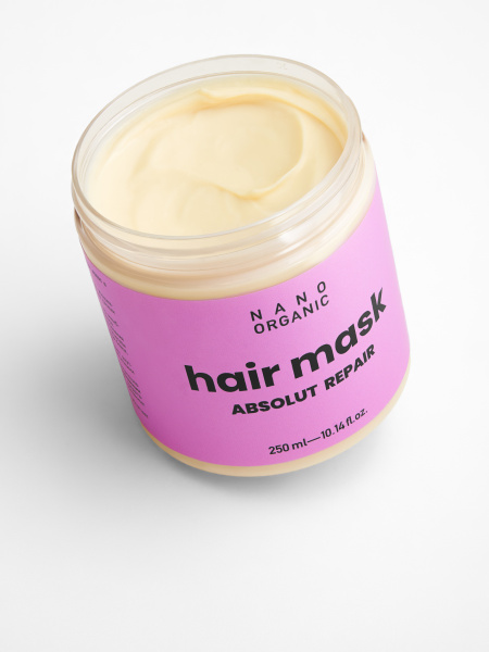 Интенсивная маска-реконструктор для поврежд. волос с церамидами и 18-МЭА "Absolut Repair", 250 мл Nano Organic