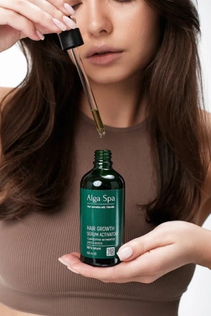 Сыворотка-активатор роста волос на основе живой суспензии микроводоросли Chlorella HAIR growth SERUM activator, 100 mll  Alga Spa