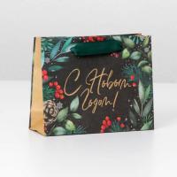 Пакет крафтовый подарочный Волшебный праздник 15*12*5.5см