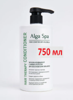 Бальзам-кондиционер с живой хлореллой для восстановления силы волос Hair therapy conditioner, 750 ml  Alga Spa