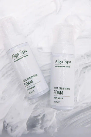 Мягкая пенка для умывания на основе живой суспензии микроводоросли Chlorella Soft cleansing foam, 150 ml e Alga Spa