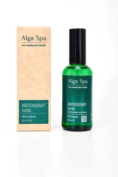 Антиоксидантный тоник для лица на основе живой суспензии микроводоросли Chlorella ANTIOXIDANT tonic, 100 ml  Alga Spa