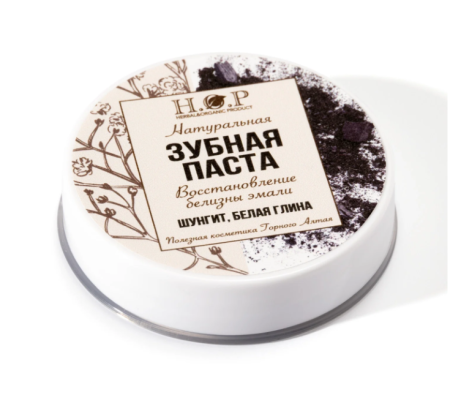 ЗУБНАЯ ПАСТА "ВОССТАНОВЛЕНИЕ БЕЛИЗНЫ ЭМАЛИ" натуральная 25 гр H.O.P.
