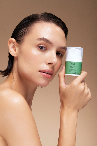 Acne detox SERUM Высококонцентрированная детокс-сыворотка для жирной и проблемной кожи на основе живой суспензии микроводоросли Chlorella 30мл Alga Spa