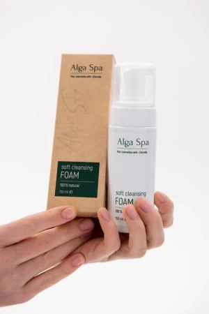 Мягкая пенка для умывания на основе живой суспензии микроводоросли Chlorella Soft cleansing foam, 150 ml e Alga Spa