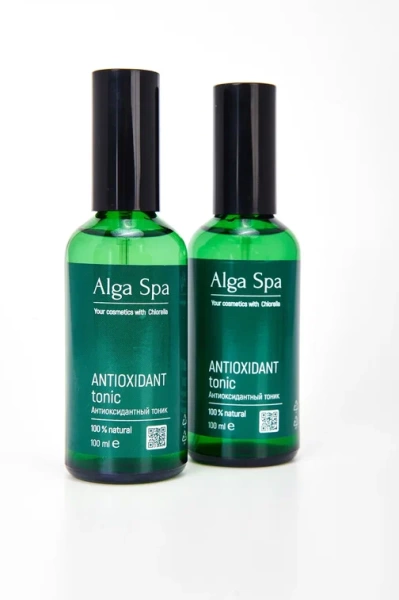 Антиоксидантный тоник для лица на основе живой суспензии микроводоросли Chlorella ANTIOXIDANT tonic, 100 ml  Alga Spa
