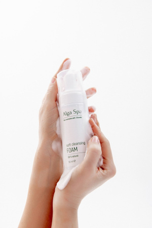 Мягкая пенка для умывания на основе живой суспензии микроводоросли Chlorella Soft cleansing foam, 150 ml e Alga Spa