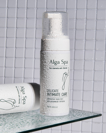 Деликатная пенка-мусс для интимной гигиены на основе живой суспензии микроводоросли Chlorella, 150 ml e Alga Spa