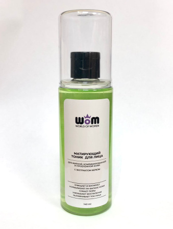 Матирующий тоник для лица c экстрактом березы 140 мл WoM