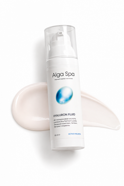 Увлажняющий флюид с гиалуроновой кислотой, HYALURON FLUID, 50 ml  Alga Spa