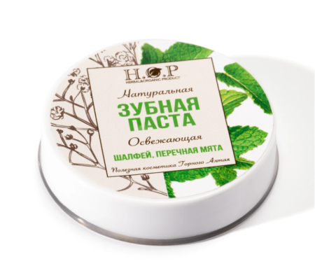 ЗУБНАЯ ПАСТА "ОСВЕЖАЮЩАЯ" натуральная 25 гр H.O.P.