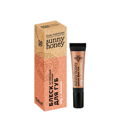 Натуральный оттеночный бальзам для губ МЁД И МАЛИНА 7 гр Мануфактура Дом Природы