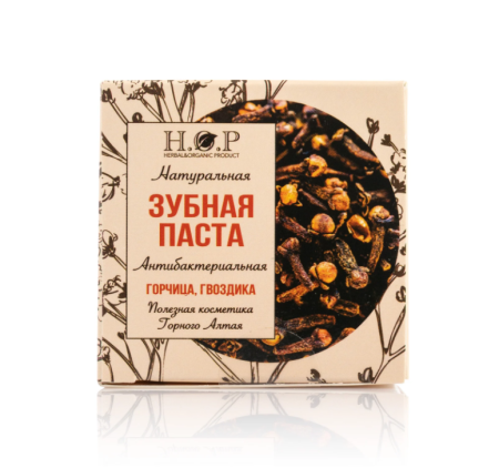 ЗУБНАЯ ПАСТА "АНТИБАКТЕРИАЛЬНАЯ", натуральная 25 гр H.O.P.