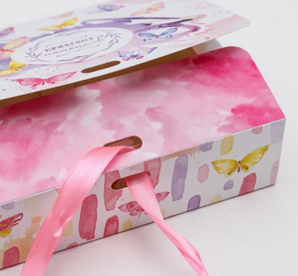 Складная коробка подарочная «Приятных моментов», 16.5 × 12.5 × 5 см