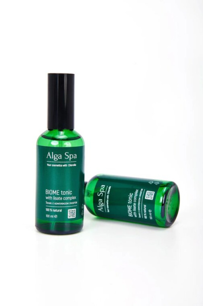 Тоник с комплексом лизатов на основе живой суспензии микроводоросли Chlorella BIOME tonic with lisate complex, 100 ml  Alga Spa