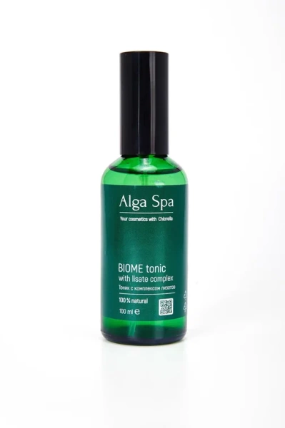 Тоник с комплексом лизатов на основе живой суспензии микроводоросли Chlorella BIOME tonic with lisate complex, 100 ml  Alga Spa